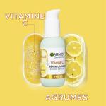 GARNIER Skin Active - Sérum Crème Booster D'Éclat 2-En-1 - Hydratation 72h & Éclat - FPS 25 - Vitamine C & Agrumes - Vegan & Cruelty Free - Peaux Ternes En Manque D'Éclat - 50 ml